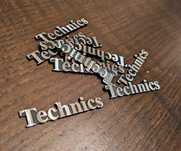 Logo Technics, naklejka na głośnik, znaczek, audio, hifi