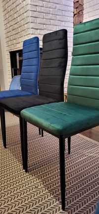 Nowe Krzesla Velvet z wyprofilowanym oparciem- Cena za 4 sztuki