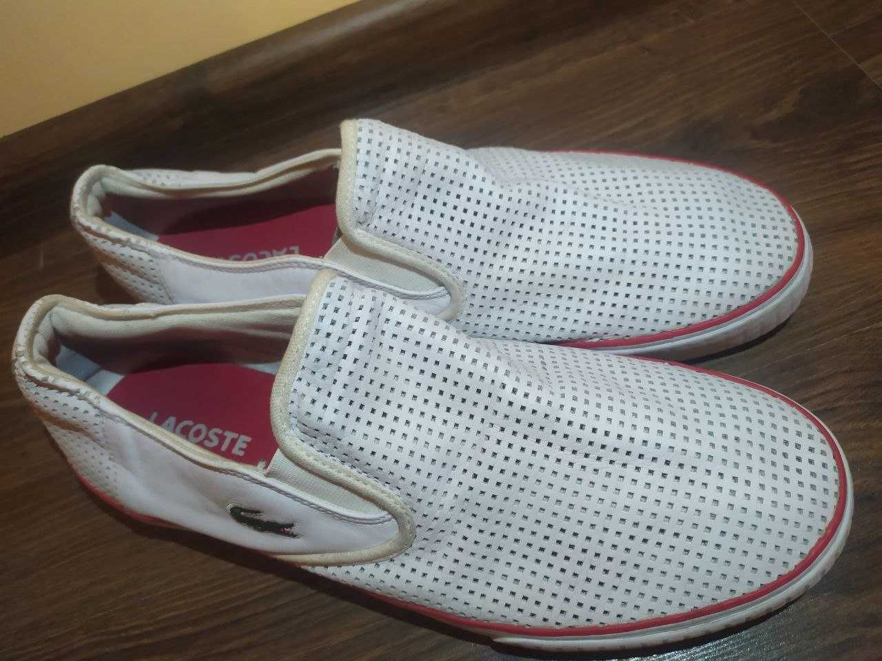 Чоловіче взуття Lacoste Lyndon 2 White Slip on Shoes 42 розмір
