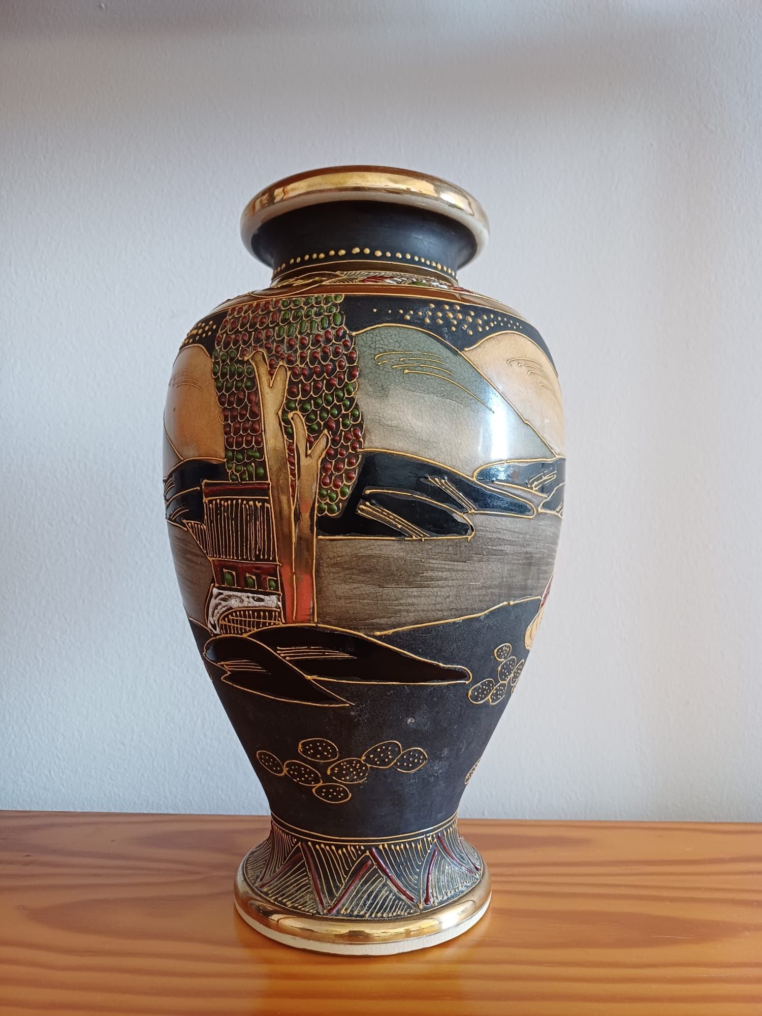 Vaso Satsuma japonês ( antiguidade / vintage )