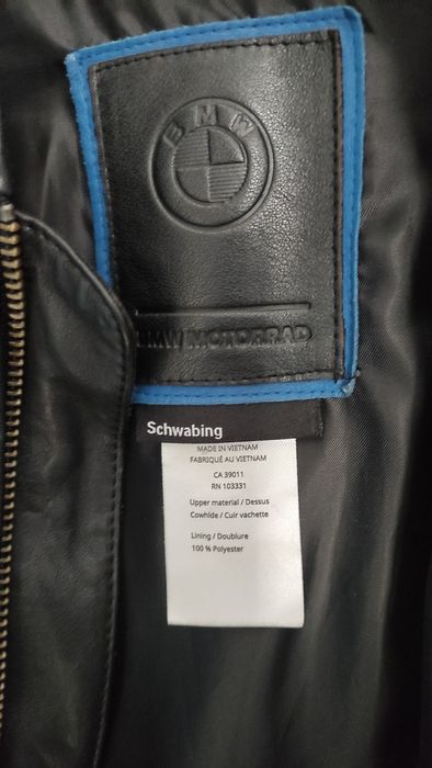 Kurtka motocyklowa XL Czarna skórzana BMW męska