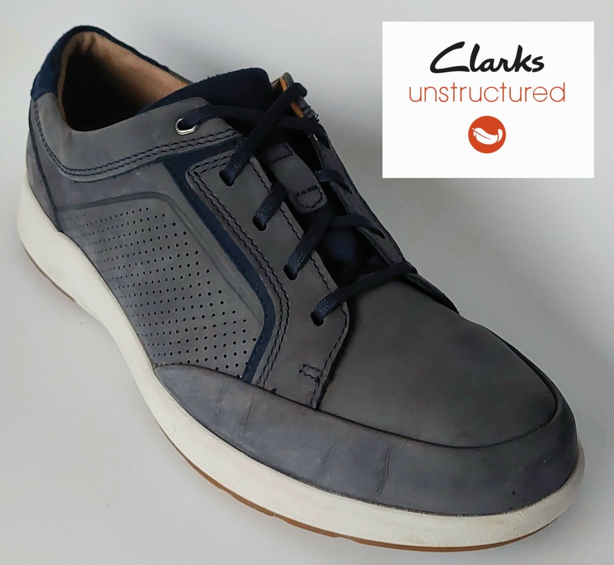 Buty Clarks Unstructured Un Trail Derbys Rozmiar 44,5 skóra naturalna