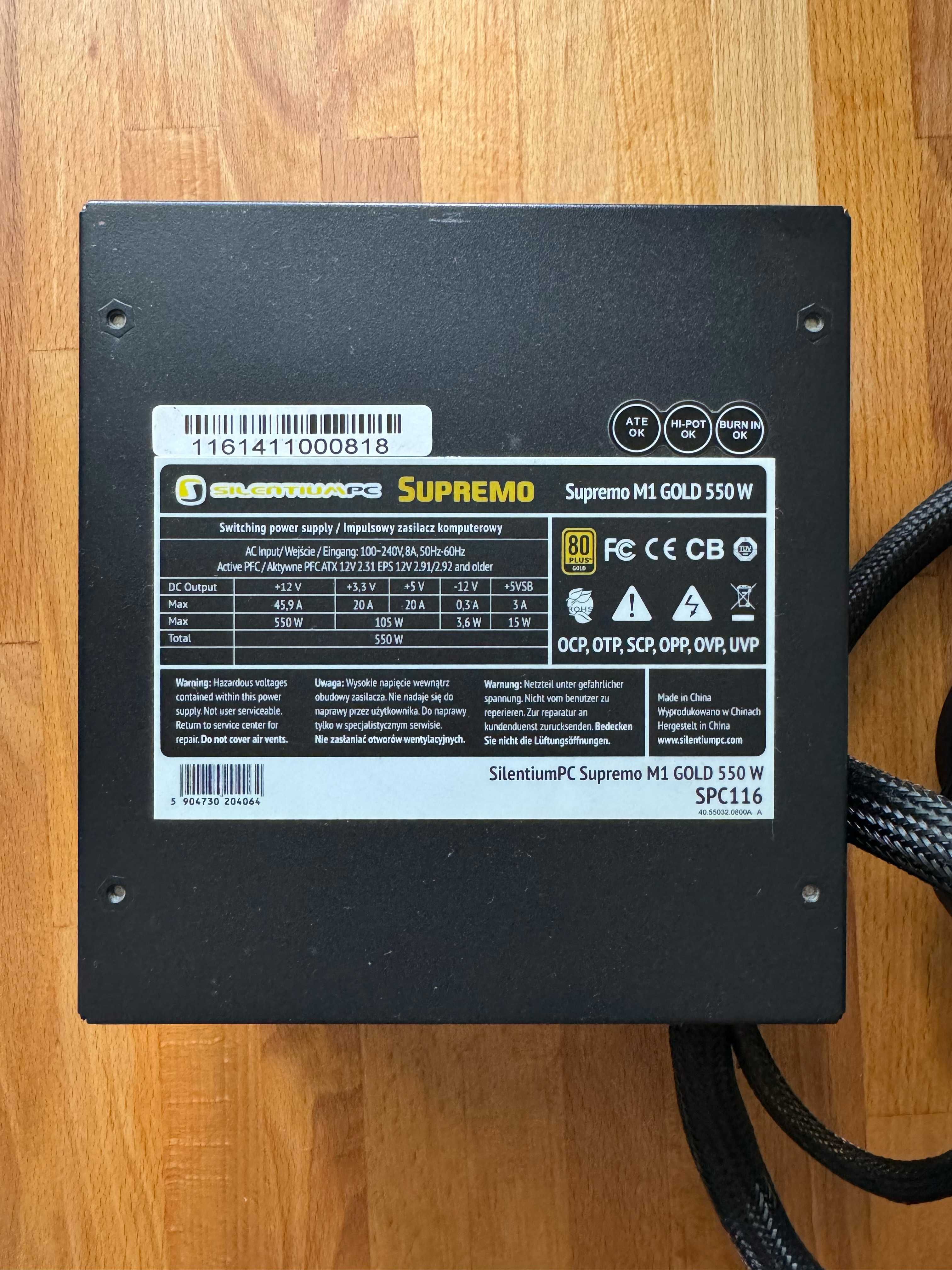 Zasilacz do komputera SilentiumPC Supremo M1 Gold 550W