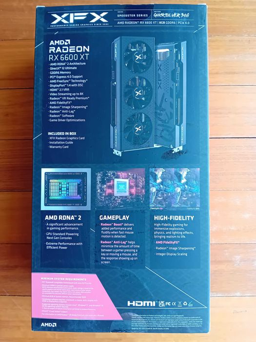 Placa Gráfica AMD Radeon RX 6600 XT Black 8GB GDDR6