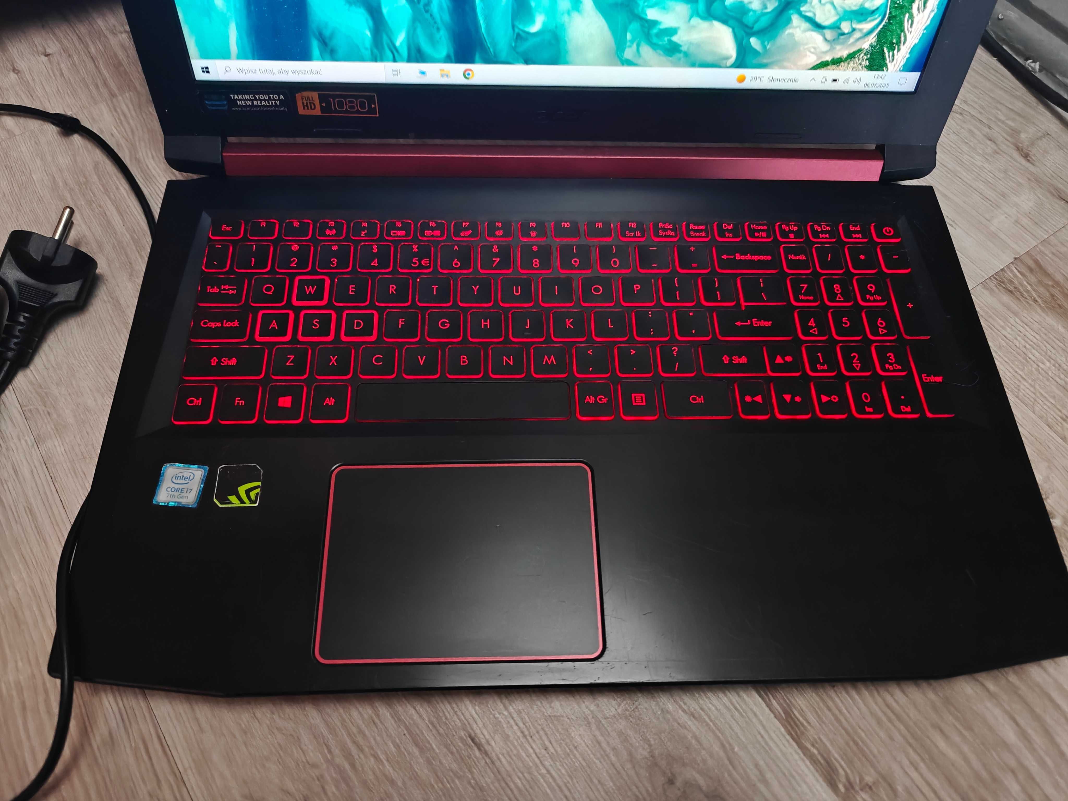 Laptop Acer Nitro 5 i7/16GB DDR4/GTX1050TI 4GB/NVME 512GB