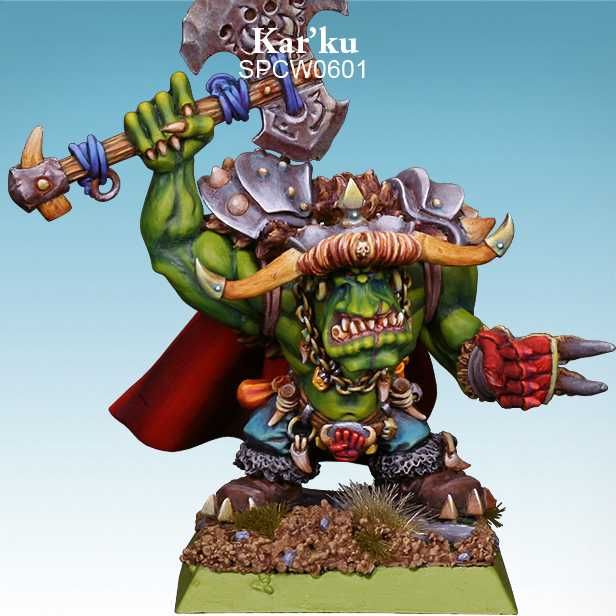 Spellcrow Fantasy Orc Boss Kar'Ku, NOWY, folia