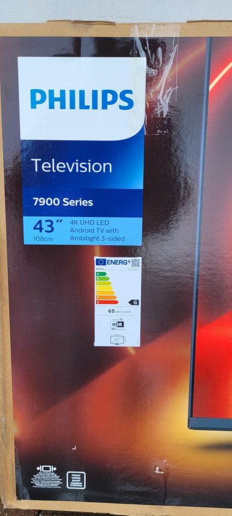 Telewizor LED Philips 43 cale 4K, android TV  Ultra HD Ambilight Gwar.