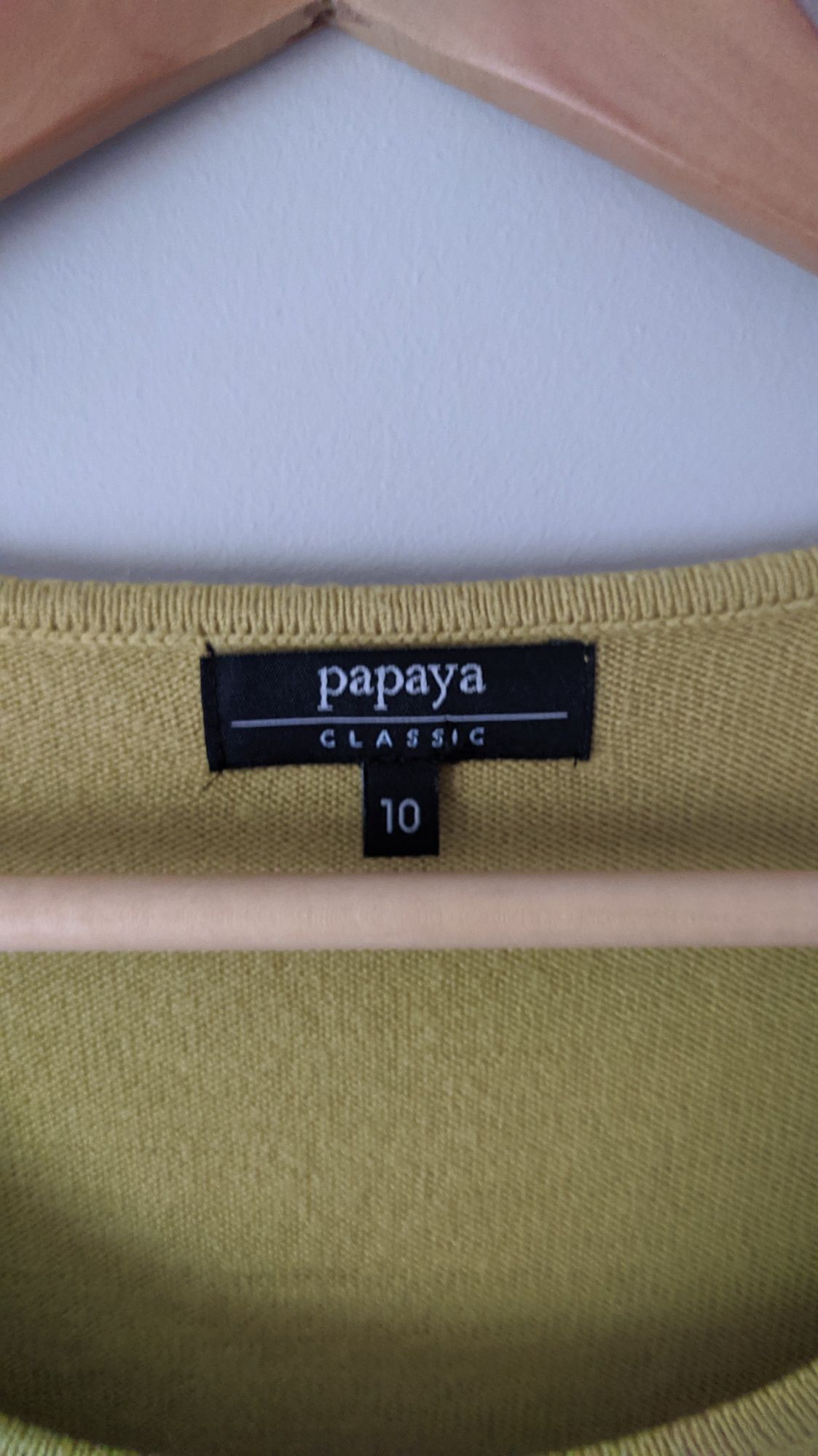 Miękki sweterek bluzka Papaya S/M musztardowy sweter jesienny jesień