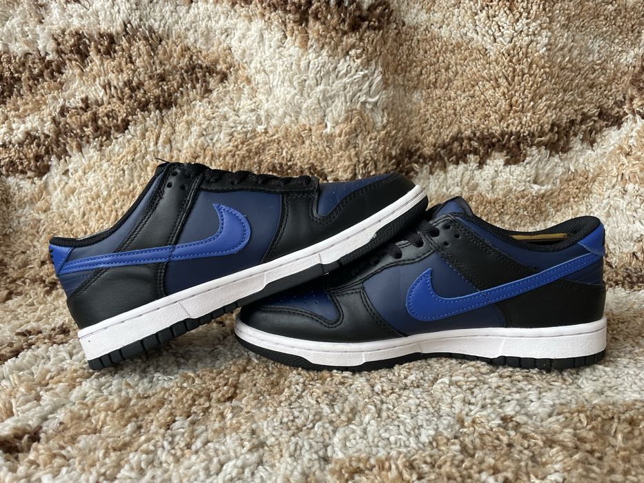 Оригінальні кросівки nike dunk low black blue