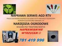 NAPRAWA SERWIS AGD RTV oraz narzędzi ogrodowych.