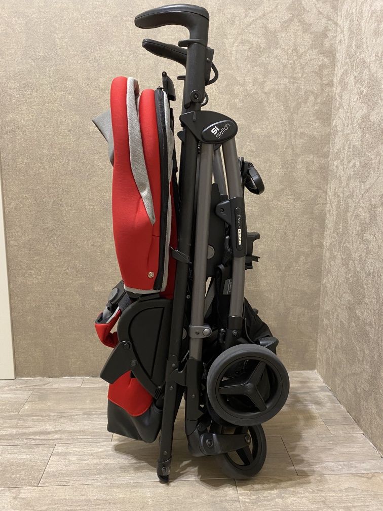 Коляска Peg-Perego Si Switch Completo F53-DX79 Червона з сірим