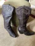 Botas cano alto Sra, pele verdadeira, 38