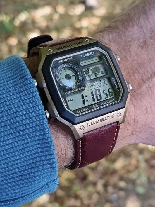 Годинник чоловічий Casio AE-1200WHL-5A Оригінал Гарантія Часы Касио