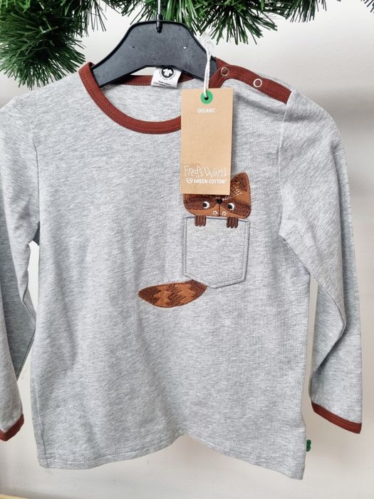 Bluzka chłopięca bawełniana organiczna green Cotton rozmiar 98