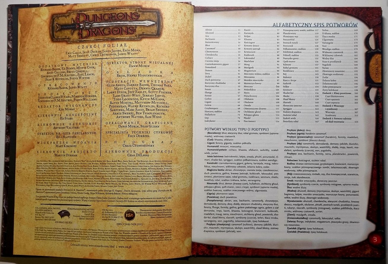Czarci foliał Podręcznik Dungeons & Dragons 3.5 D&D 3,5 Dnd