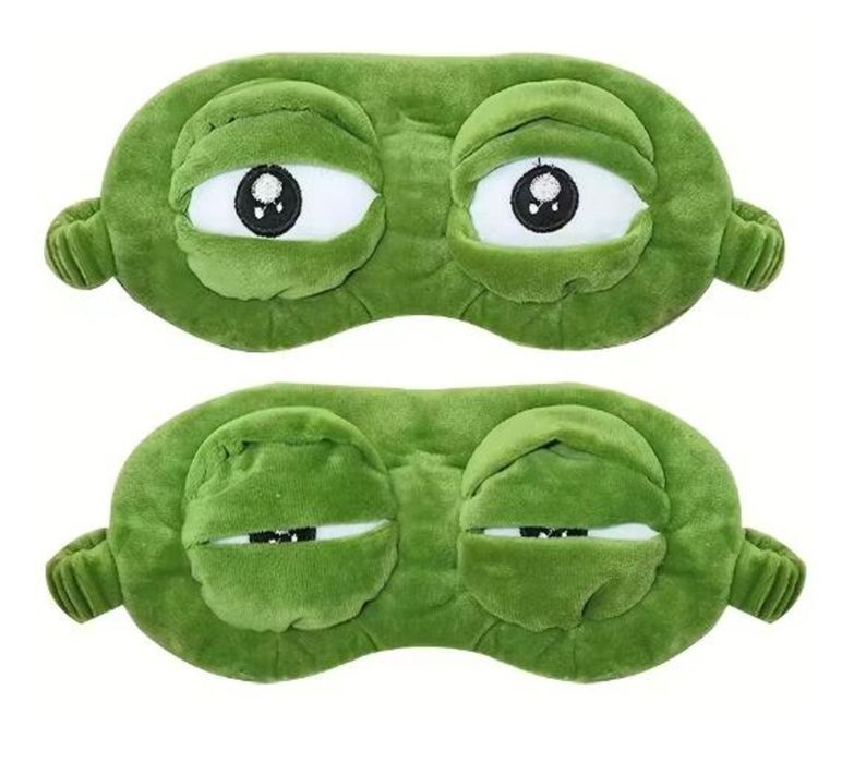 Маска для сну та подорожей 3D жабка Пепе Маска для сна 3D Лягушка
