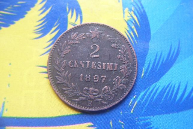 Stare monety 2 centesimi 1897 Włochy