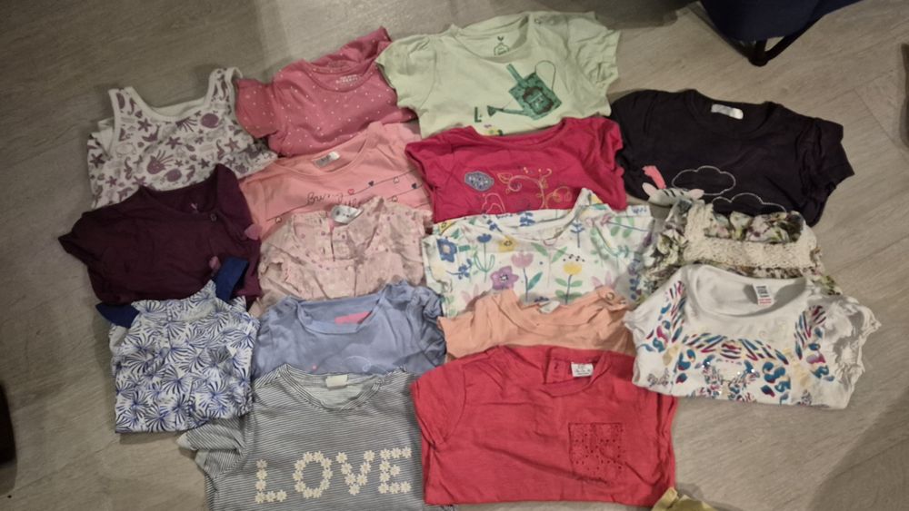 Paka zestaw ubranek dla dziewczynki r. 80