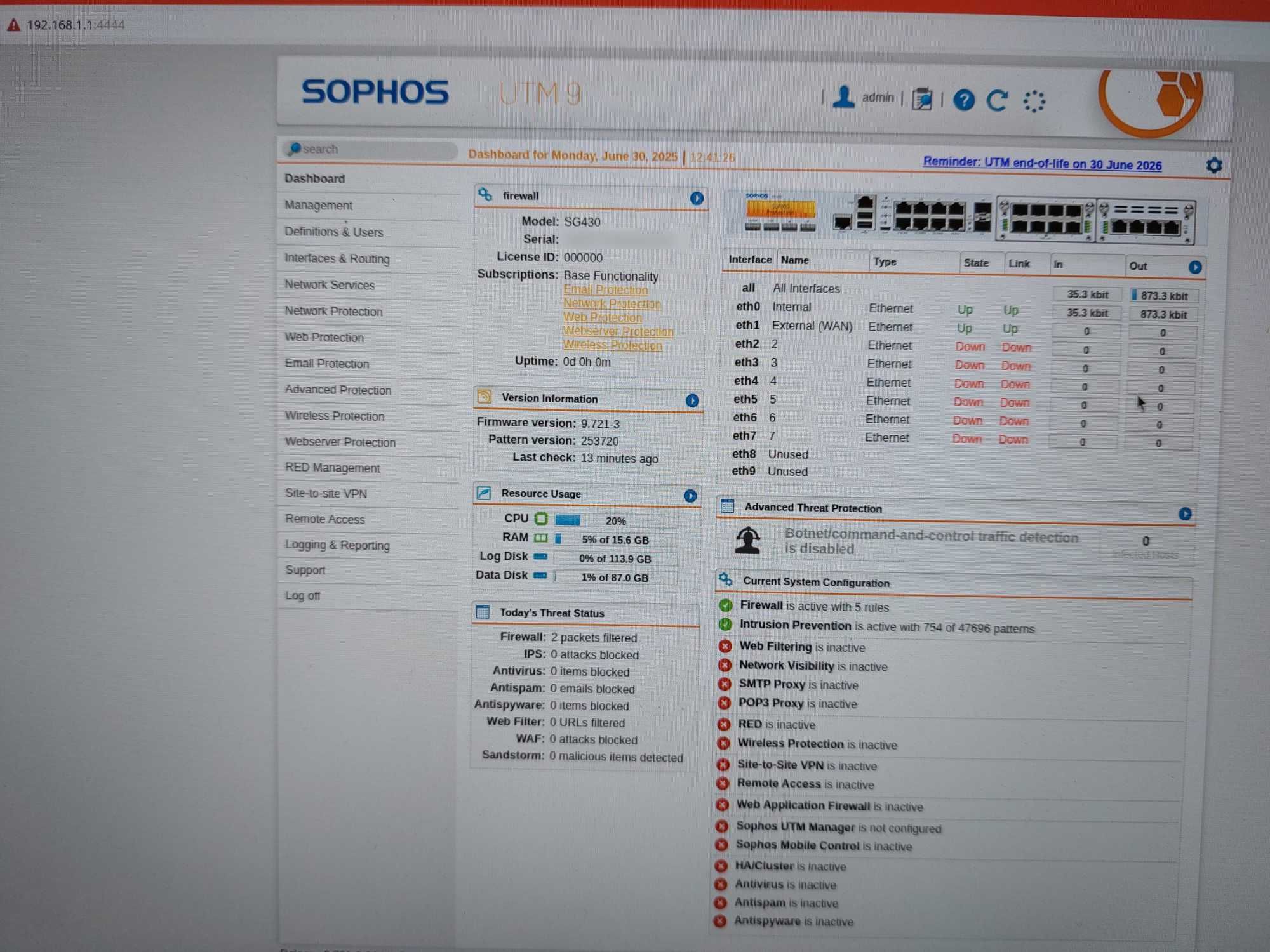 Firewall sprzętowy IPS UTM SOPHOS SG 430 (2)