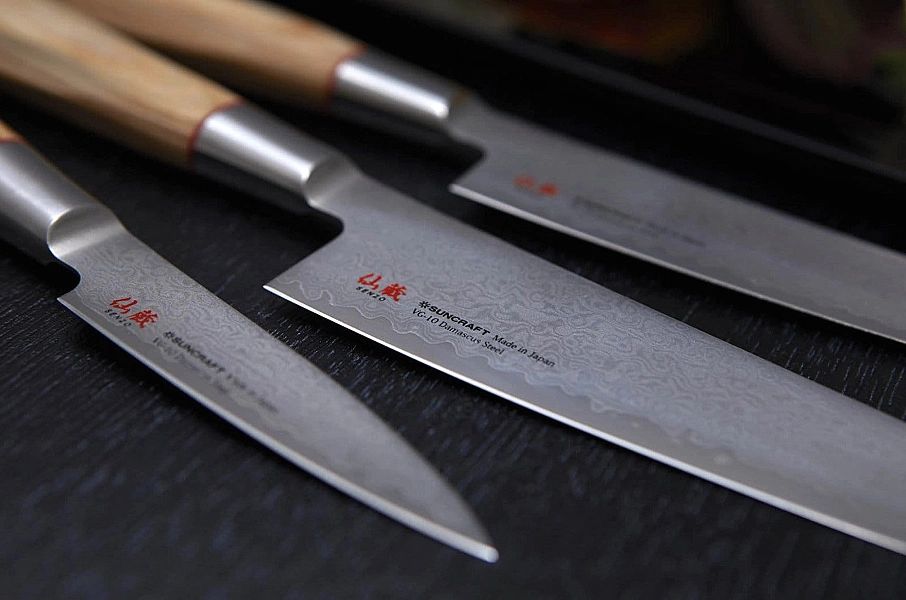 Nóż kuchenny Suncraft SENZO TWISTED OCTAGON Paring 80 mm [TO-01]