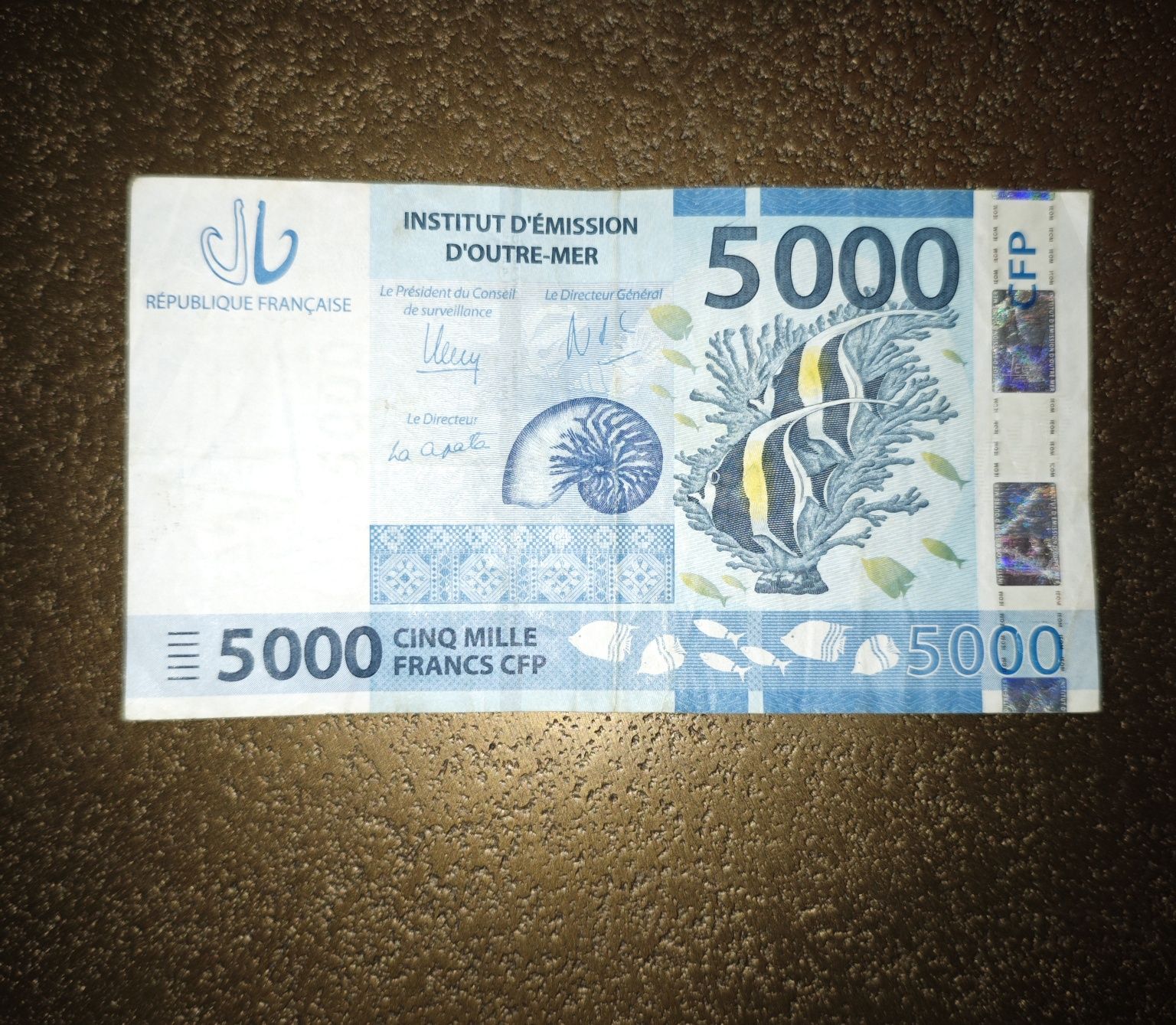 Frank CFP Polinezja francuska banknot 5000 franków