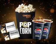 Cinema City kod voucher na Popcorn i dwa napoje.  Ważny 11.12.2025