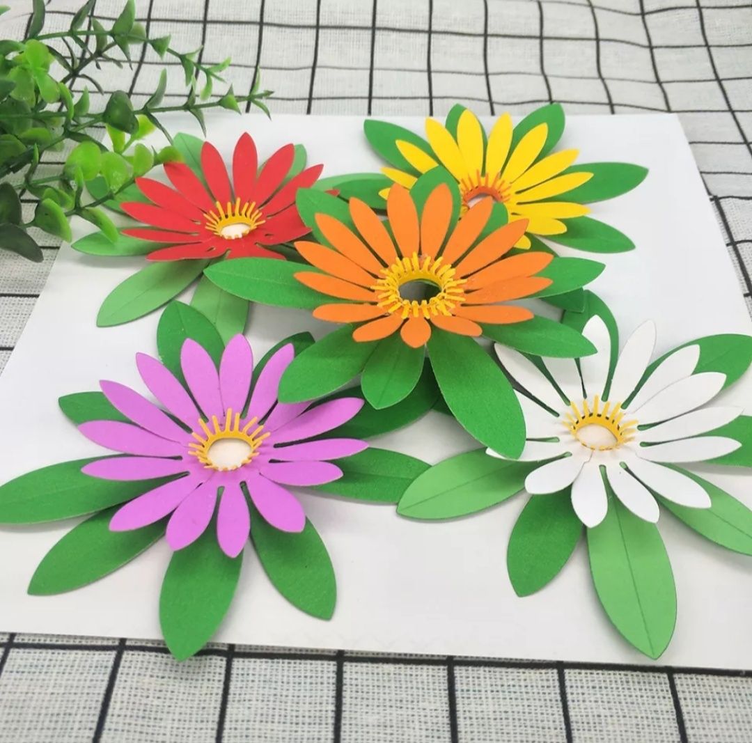 Wykrojnik kwiat kwiatek do składania 3D wzornik kwiaty scrapbooking