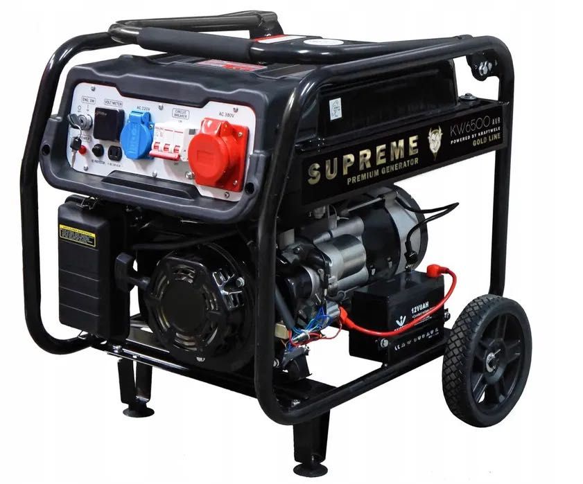 АКЦІА-Бензиновий генератор 5.5 кВт/ 3-фаз/ KRAFTWELE KW6500 3F SUPREME