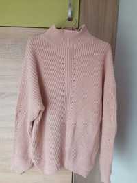 sweter damski pudrowy xl