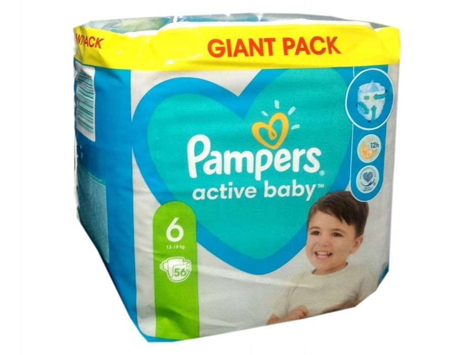 Pieluchy Pampers Active Baby 6 (13-18kg) - 56szt