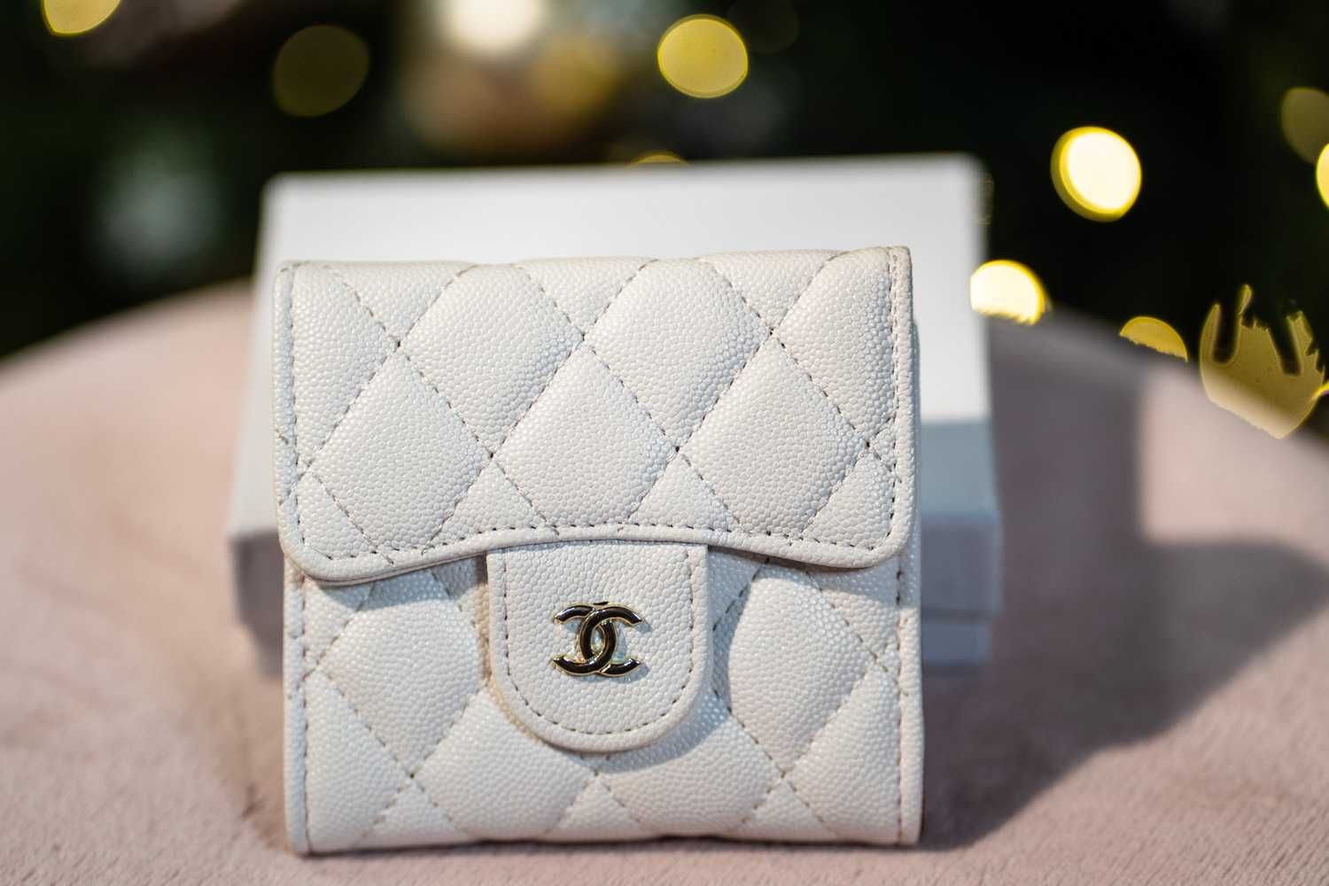Portfel damski Chanel NOWY 3 kolory (biały-kremowy)