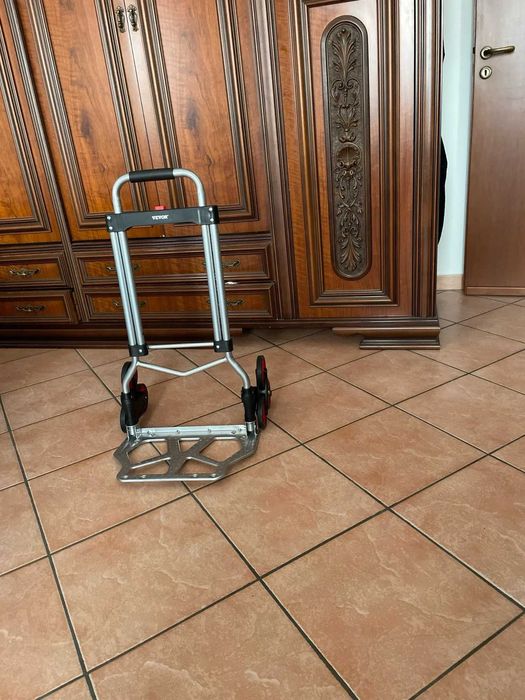 NOWY Solidny Składany Wózek Transportowy Ze Stalową Ramą