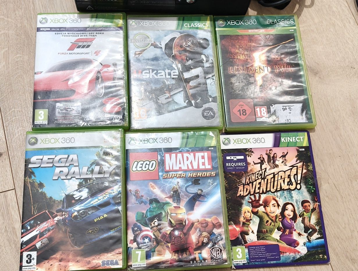 Xbox 360 E 4 GB 6 gier kinect