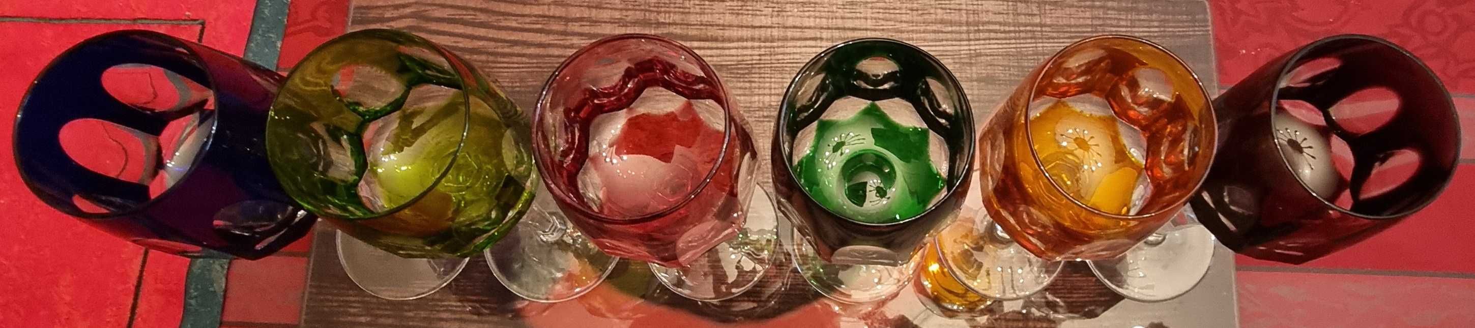 Kryształy rzymskie do wina (remery), komplet 6 sztuk
