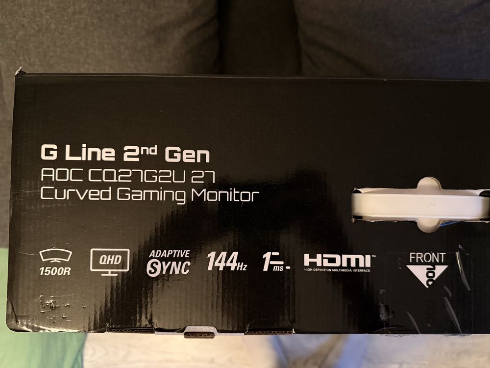 Monitor AOC 144hz zakrzywiony + uchwyt