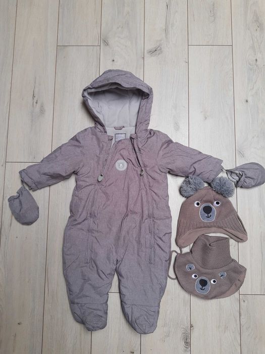 Kombinezon zimowy cool club, rozmiar 74 + czapka, komin + kurtka