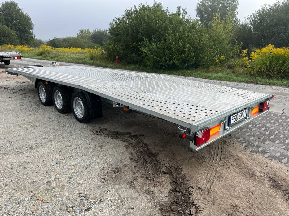 Wynajem laweta, wypożyczalnia Bus 6x2,1m długa płaska Przyczepa 3500KG