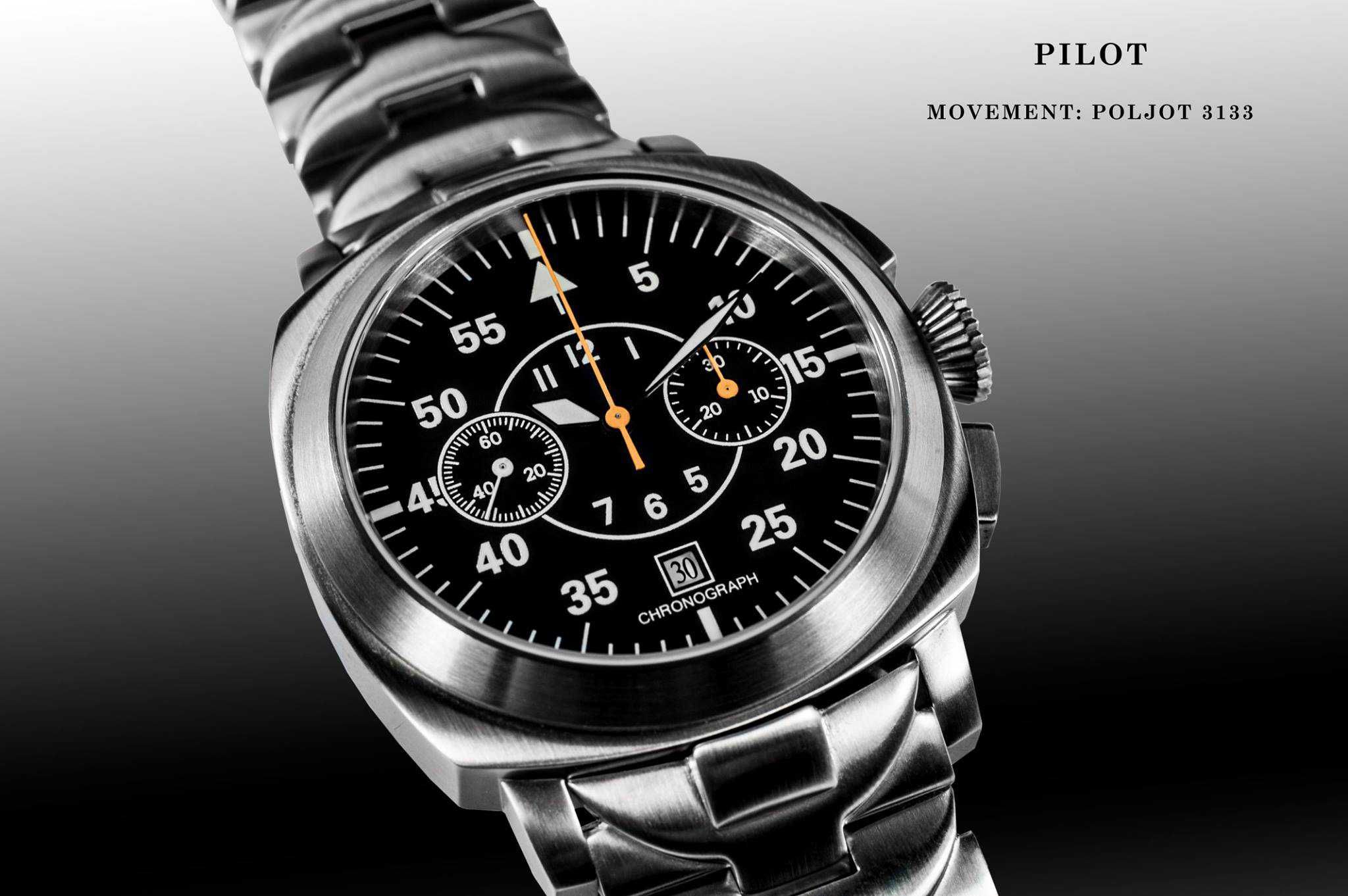 Zegarek Chronograf Poljot 3133 Pilot Aviator