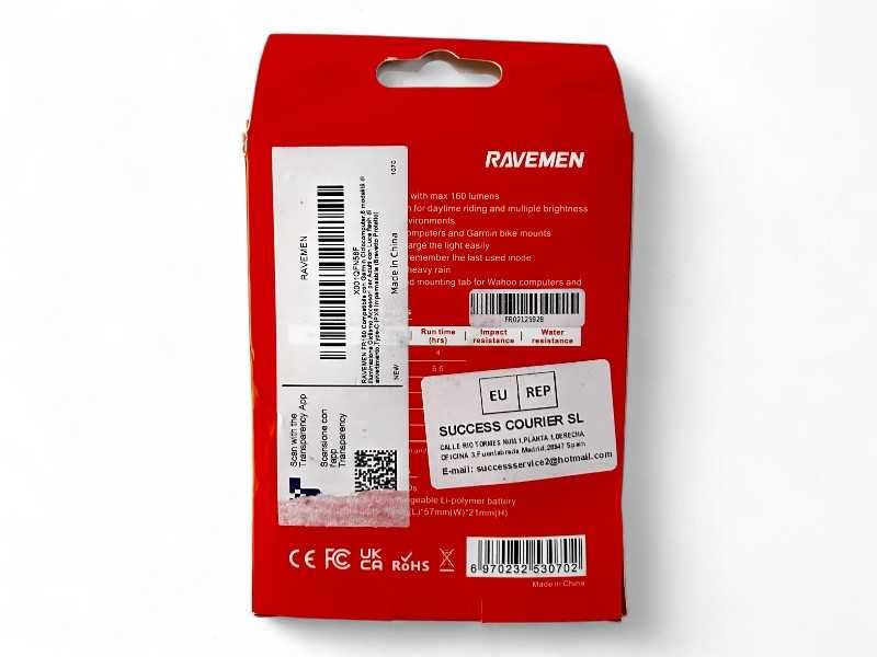 Przednia lampka rowerowa Ravemen FR160 088