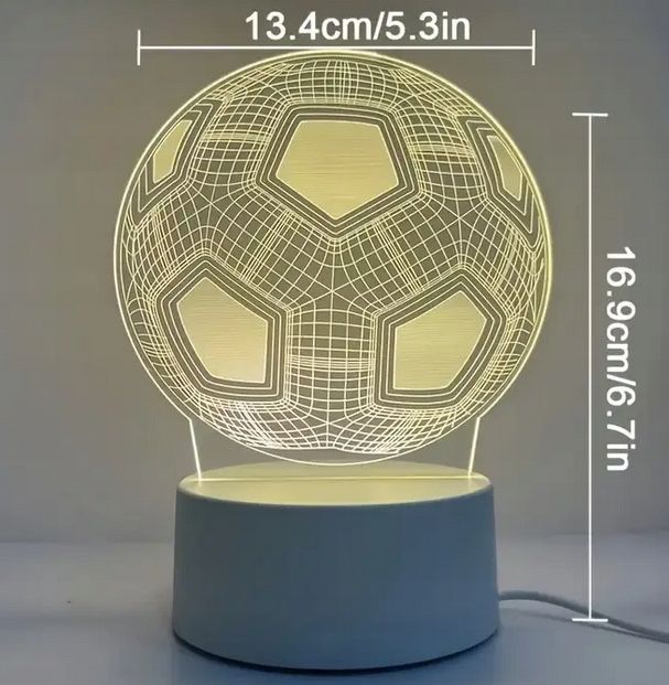 Lampka led nocna/na biurko dla fana piłki nożnej piłka led usb