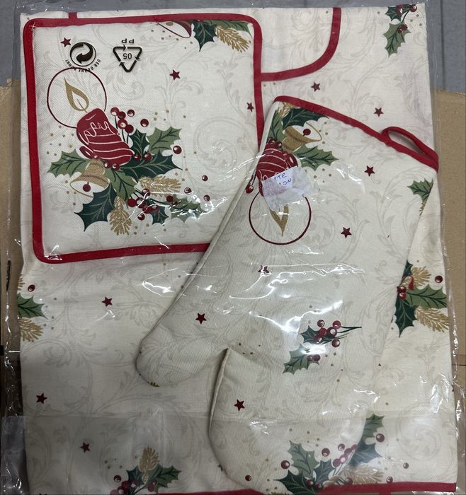 conjunto de cozinha com tema natalício