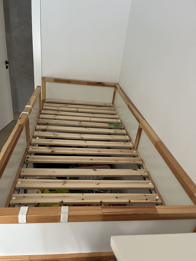 Łóżko dzieciece piętrowe IKEA Kura drewniane