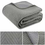 Narzuta na fotel 70x160 Welurowa velvet pikowana kapa pled Caden Szara