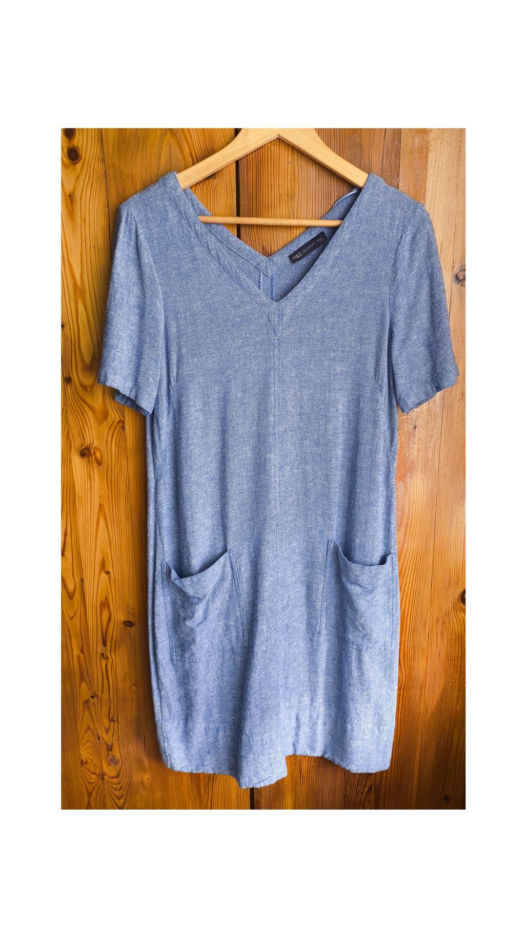 Marks Spencer Collection sukienka midi len lato M 38 L 40