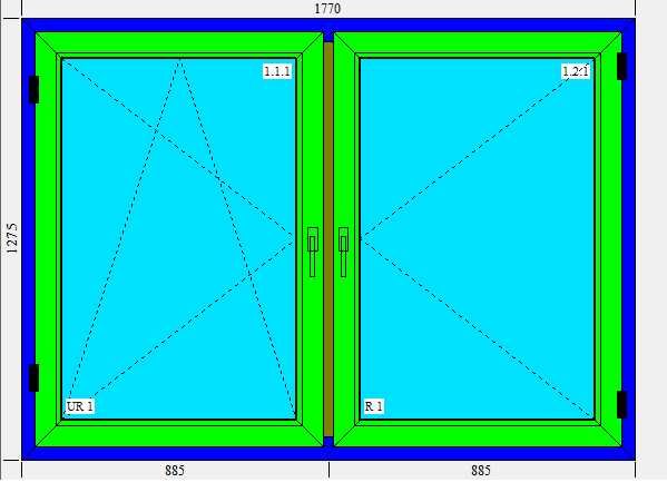 okno 177x1275 (180x130), nowe, 3 szybowe