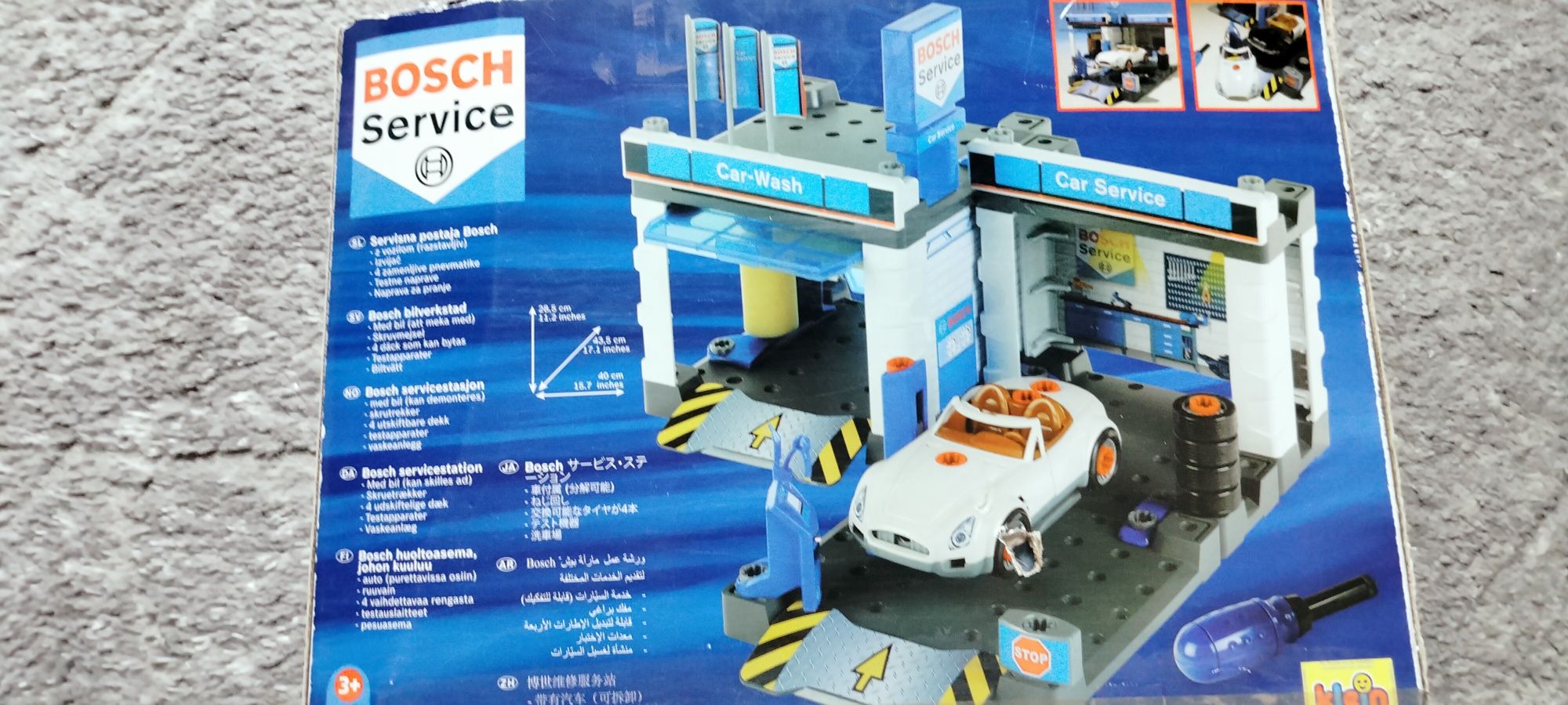 Klein 8647 Stacja obsługi Bosch z myjnią i samochodem do skręcania