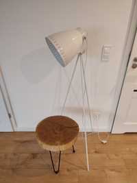 Biała lampa podłogowa lampa stojąca lampa loftowa metalowa