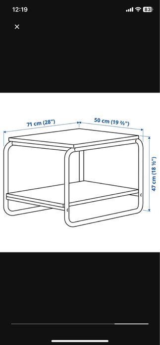 Stolik ikea BAGGBODA