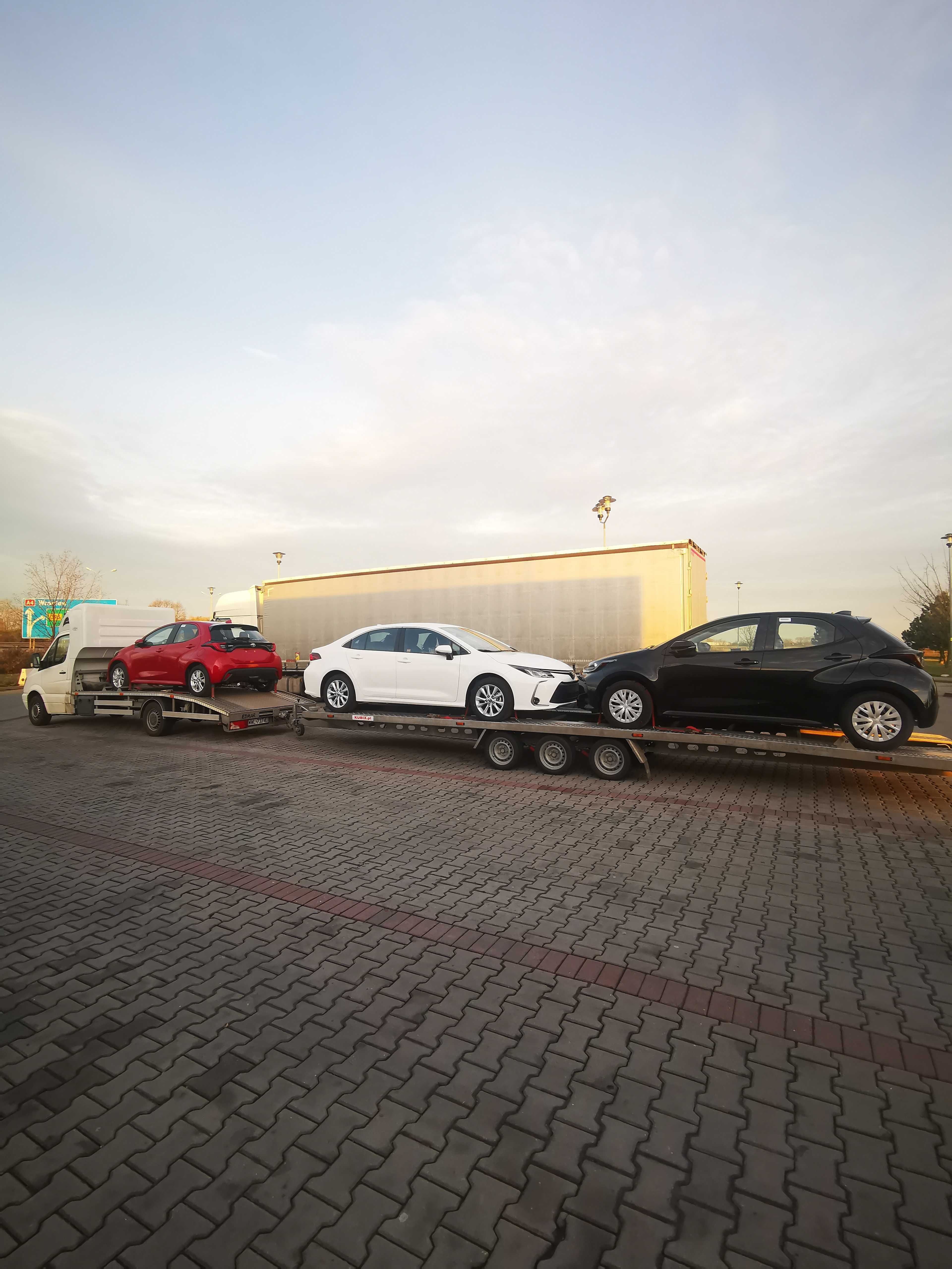 Transport aut osobowych i dostawczych autolaweta 8,5m OCP Polska UE