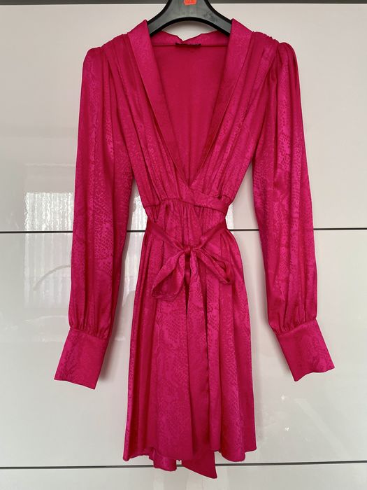 Przepiękna kopertowa sukienka, rozmiar 36